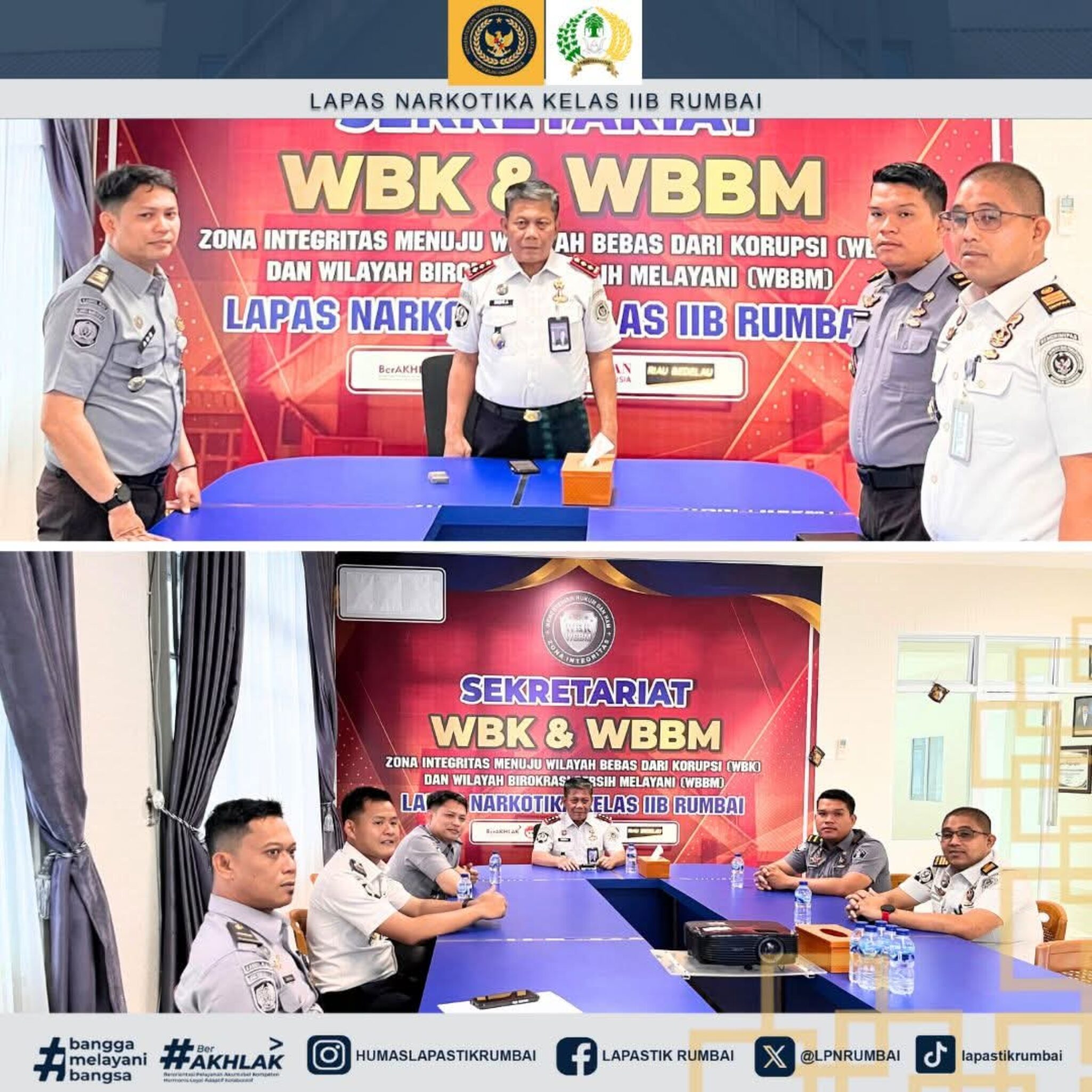 Lapas Narkotika Kelas IIB Rumbai Ikuti Rapat Koordinasi Pengendalian Capaian Kinerja Semester II dan Refleksi Akhir Tahun 2025