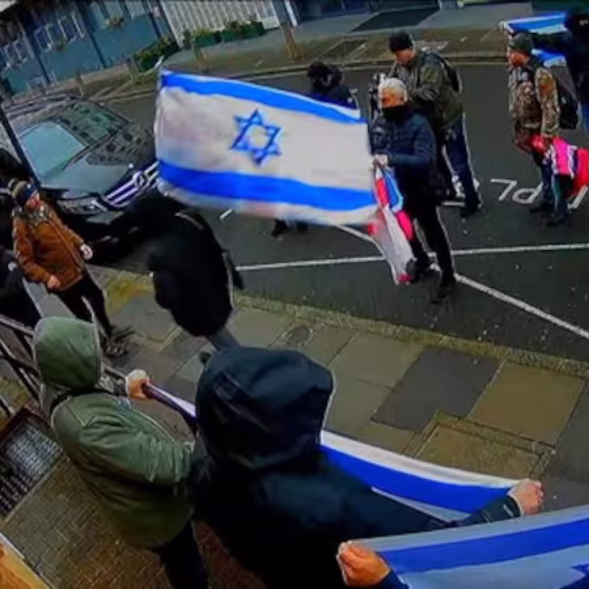 Palestine embassy in London vandalised by masked men