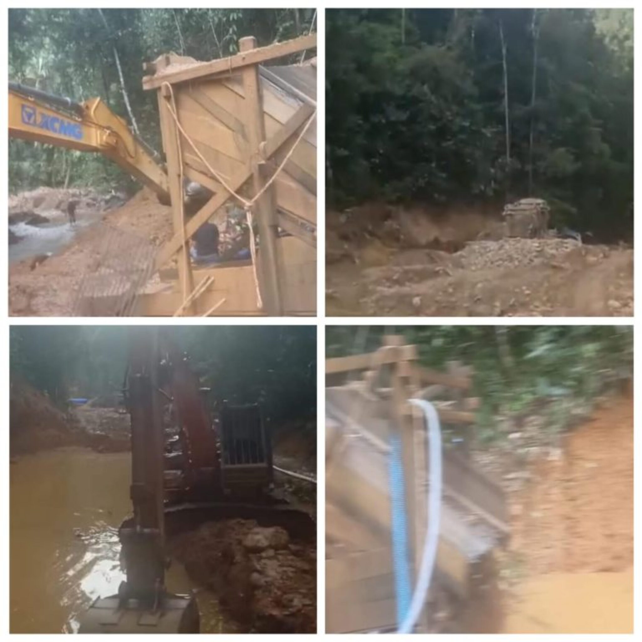 Penambangan Emas Tanpa Izin Gunakan Excavator Bebas Beroperasi di Kawasan HPT Singingi, Diduga Dibekingi Oknum Aparat